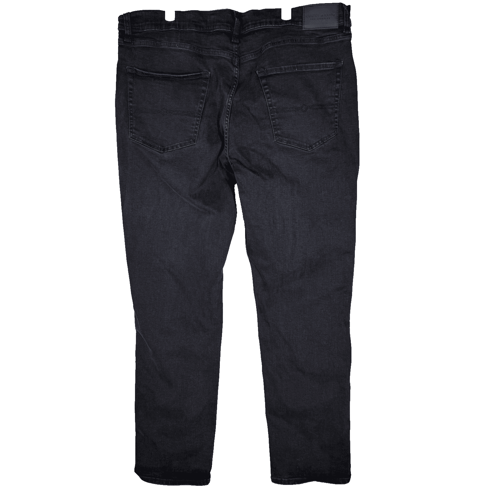 Lucky Brand 410 Jeans Mens 40x33 (40x34) Black Stretch Athletic Straight Denim - Thumbnail 2
