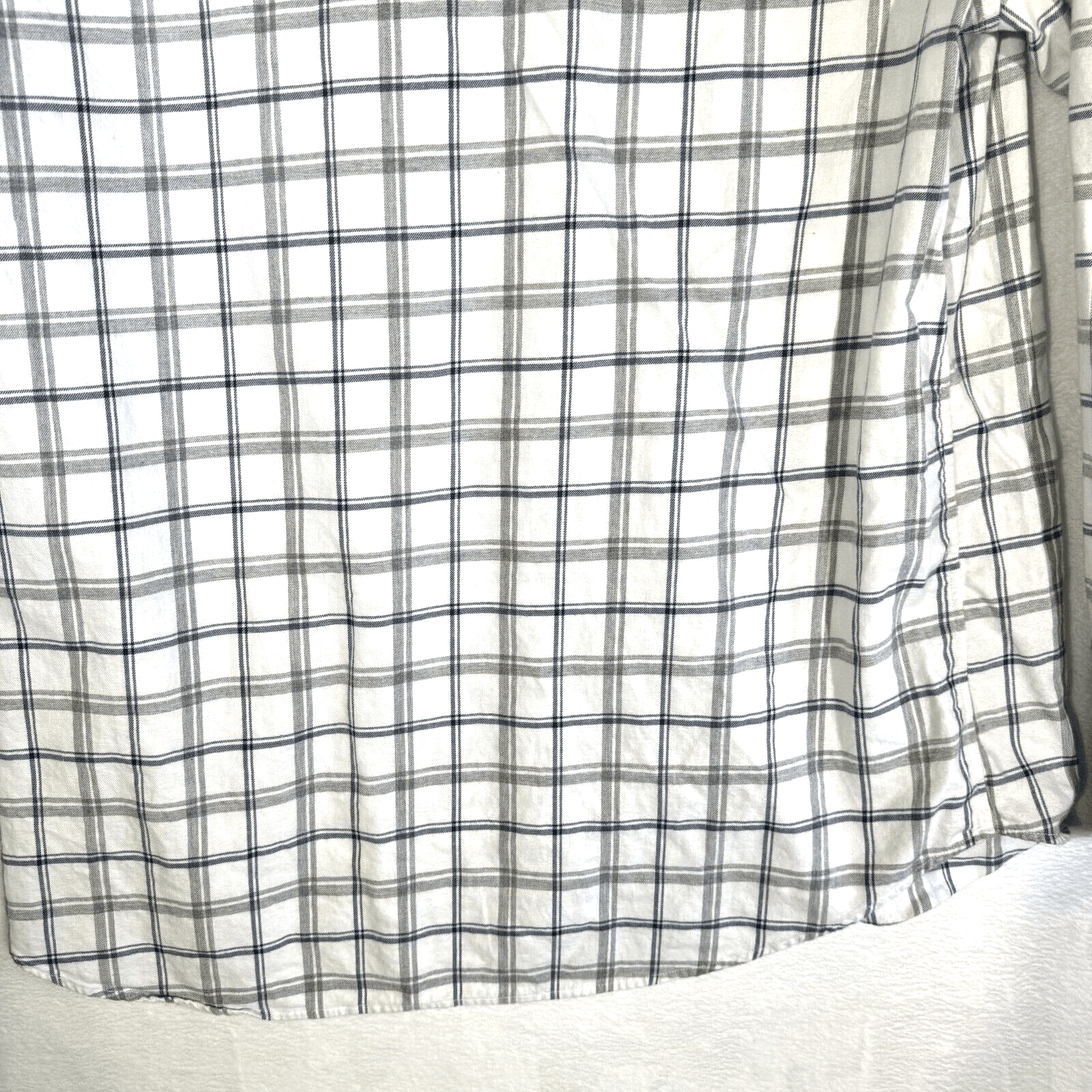 Bonobos Men’s 2XL White & Navy Plaid Cotton Button-Up Shirt – Regular Fit, M466 - Thumbnail 9