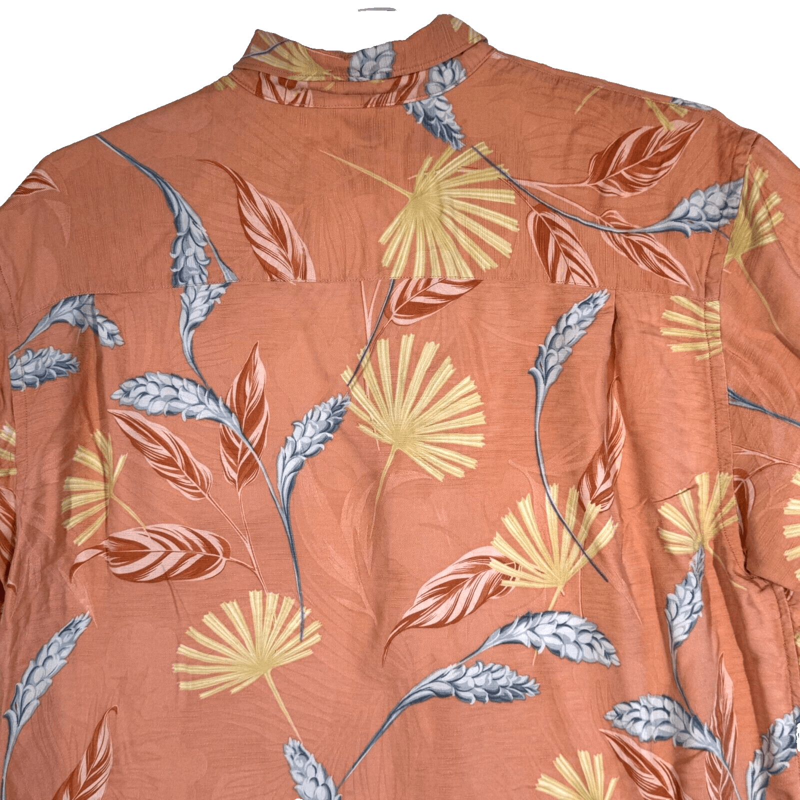 Tommy Bahama Shirt Men’s XL Silk Orange Floral Print Casual Short Sleeve Button - Thumbnail 10