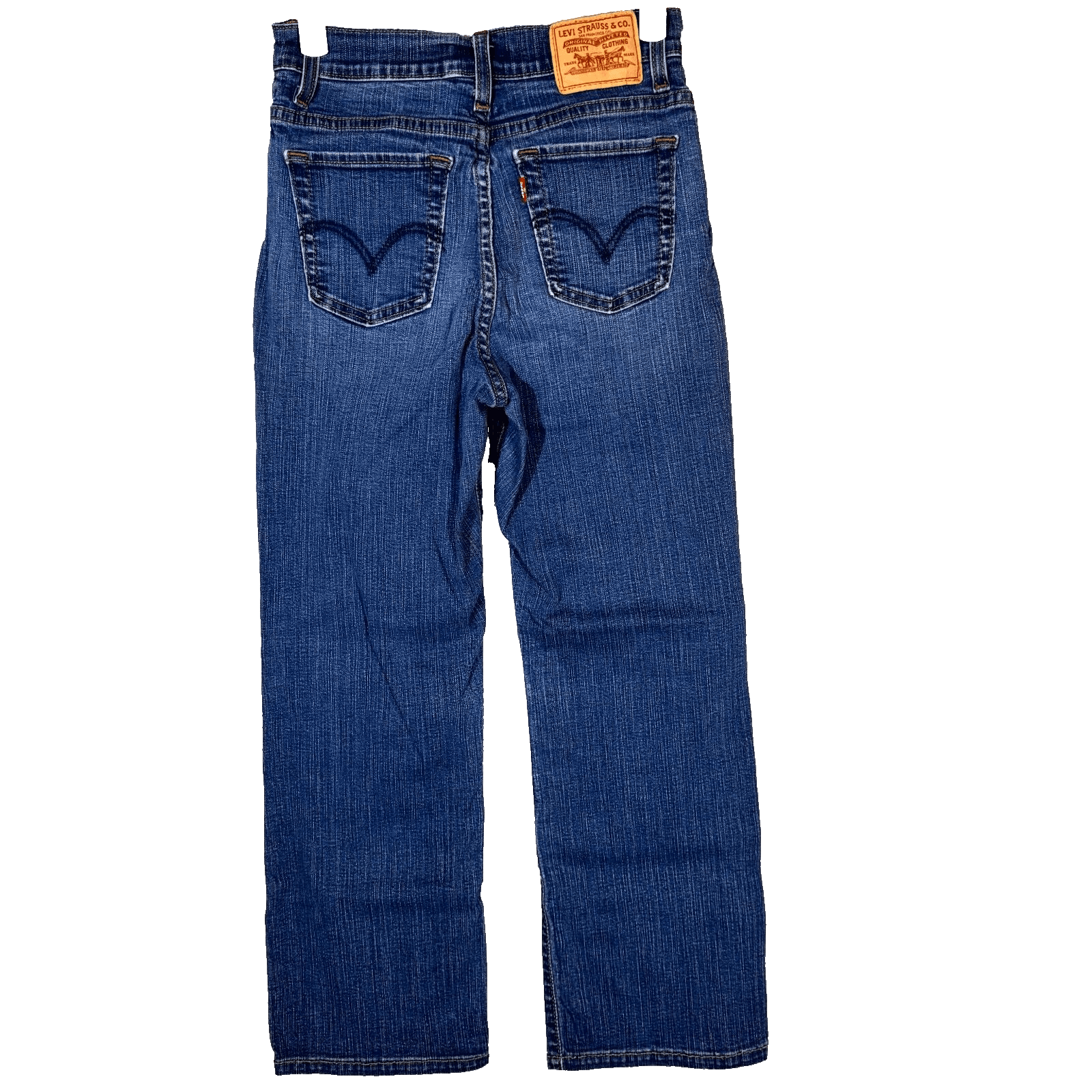 Levi’s 512 Women’s Jeans 4M Blue Denim Mid Rise Straight Slimming - Thumbnail 2