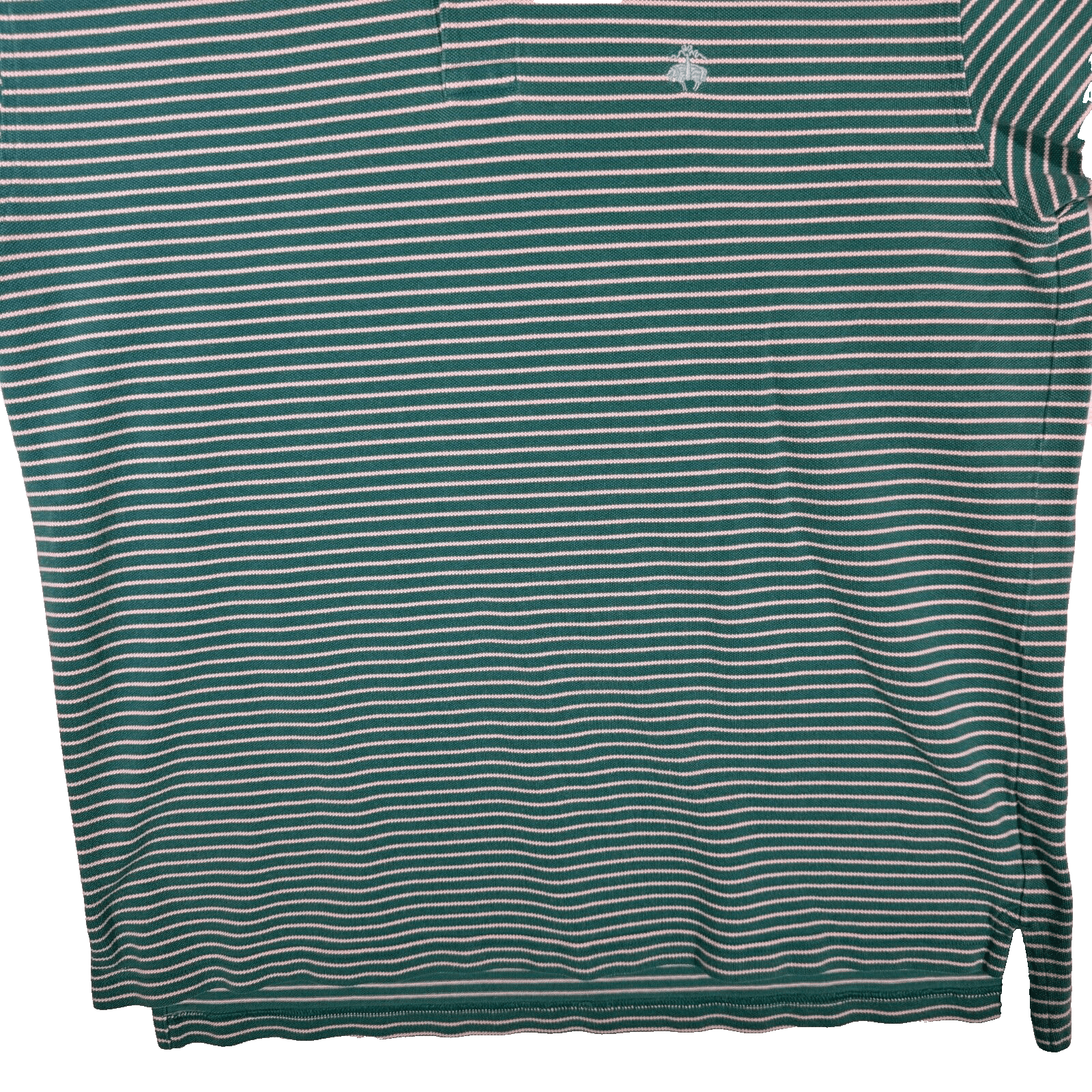 Brooks Brothers 1818 Men's Polo Shirt Large Blue Pink Striped Performance - Thumbnail 2