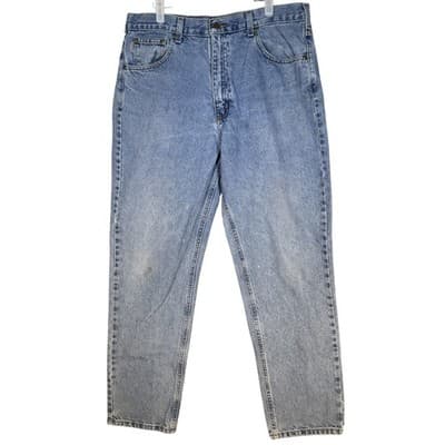 Carhartt Jeans Mens 34x28 Blue Denim Relaxed Fit 100 Cotton Workwear - Image 1