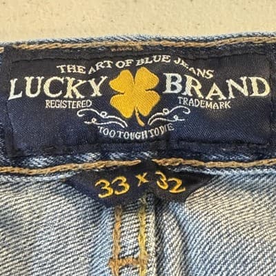 Lucky Brand Jeans Mens 34x28 Blue 181 Relaxed Straight Frayed Hem Stretch - Thumbnail 6