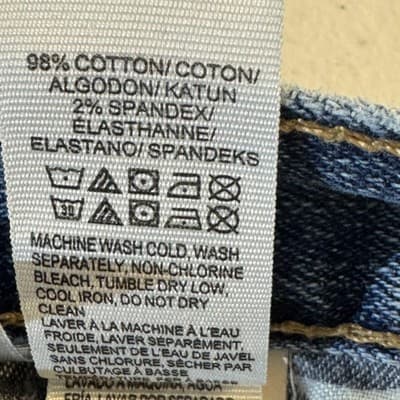 Lucky Brand Jeans Mens 34x28 Blue 181 Relaxed Straight Frayed Hem Stretch - Thumbnail 8