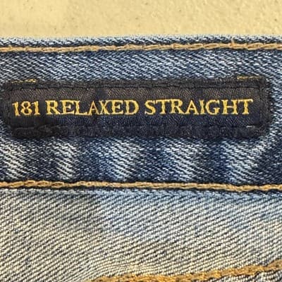 Lucky Brand Jeans Mens 34x28 Blue 181 Relaxed Straight Frayed Hem Stretch - Thumbnail 11