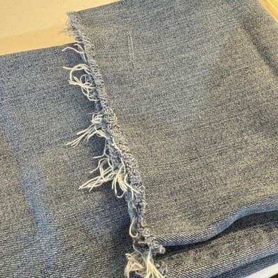 Lucky Brand Jeans Mens 34x28 Blue 181 Relaxed Straight Frayed Hem Stretch - Thumbnail 12