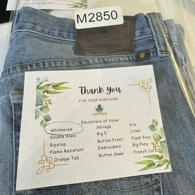 Lucky Brand Jeans Mens 34x28 Blue 181 Relaxed Straight Frayed Hem Stretch - Thumbnail 13