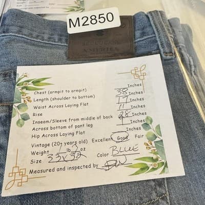 Lucky Brand Jeans Mens 34x28 Blue 181 Relaxed Straight Frayed Hem Stretch - Thumbnail 14