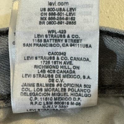 Levi's 514 Jeans Mens 33x32 Gray Denim Slim Straight 100 Cotton Zip Fly - Thumbnail 9