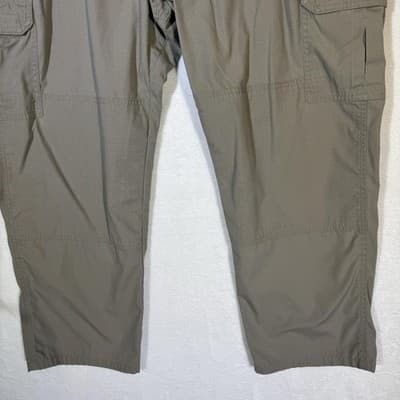 5.11 Tactical Cargo Pants Mens 42x30 Taupe Ripstop Elastic Waist Multi Pocket - Thumbnail 3