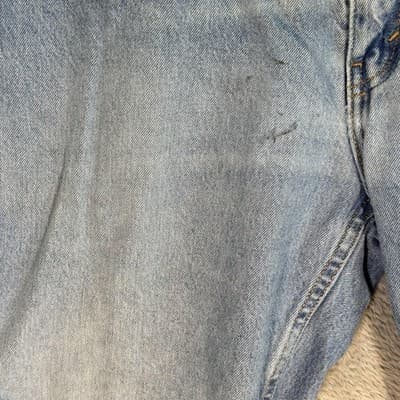 Levi's 405 Shorts Mens 38 Blue Light Wash Denim 10 Inseam 5-Pocket Zip Fly - Thumbnail 3