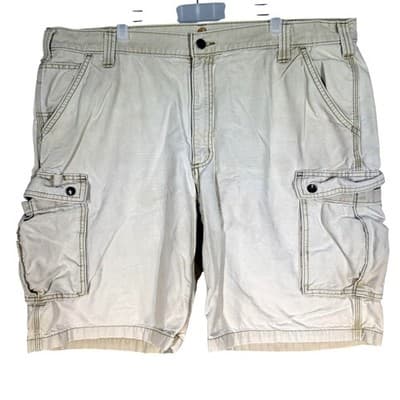 Carhartt Cargo Shorts Mens 42 Beige Relaxed Fit Workwear Utility Pockets - Image 1