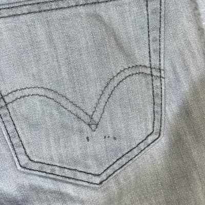 Levi's 514 Jeans Mens 33x32 Gray Denim Slim Straight 100 Cotton Zip Fly - Thumbnail 3