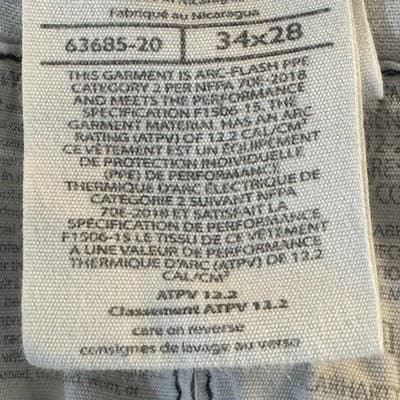 Carhartt FR Pants Mens 34x28 Navy Flame Resistant Reflective Tape CAT2 Work - Thumbnail 5