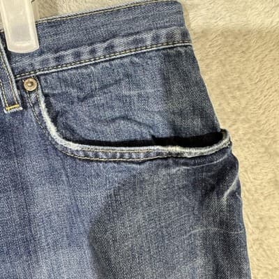 Polo Ralph Lauren Jeans Mens 42x32 Blue Denim Phoenix Straight Leg Dungarees - Thumbnail 3