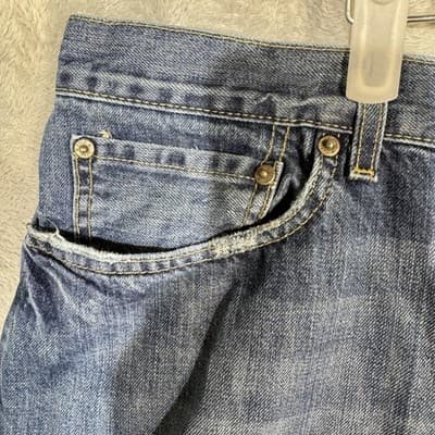 Polo Ralph Lauren Jeans Mens 42x32 Blue Denim Phoenix Straight Leg Dungarees - Thumbnail 4