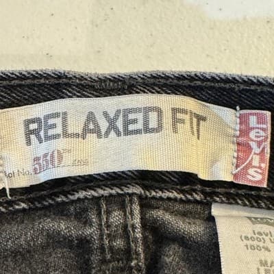 Levi's 550 Jeans Mens 40x32 Black Relaxed Fit Tapered Leg 100 Cotton - Thumbnail 4