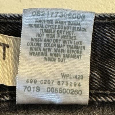 Levi's 550 Jeans Mens 40x32 Black Relaxed Fit Tapered Leg 100 Cotton - Thumbnail 6