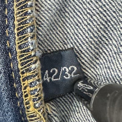 Polo Ralph Lauren Jeans Mens 42x32 Blue Denim Phoenix Straight Leg Dungarees - Thumbnail 8