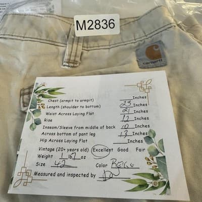 Carhartt Cargo Shorts Mens 42 Beige Relaxed Fit Workwear Utility Pockets - Thumbnail 7