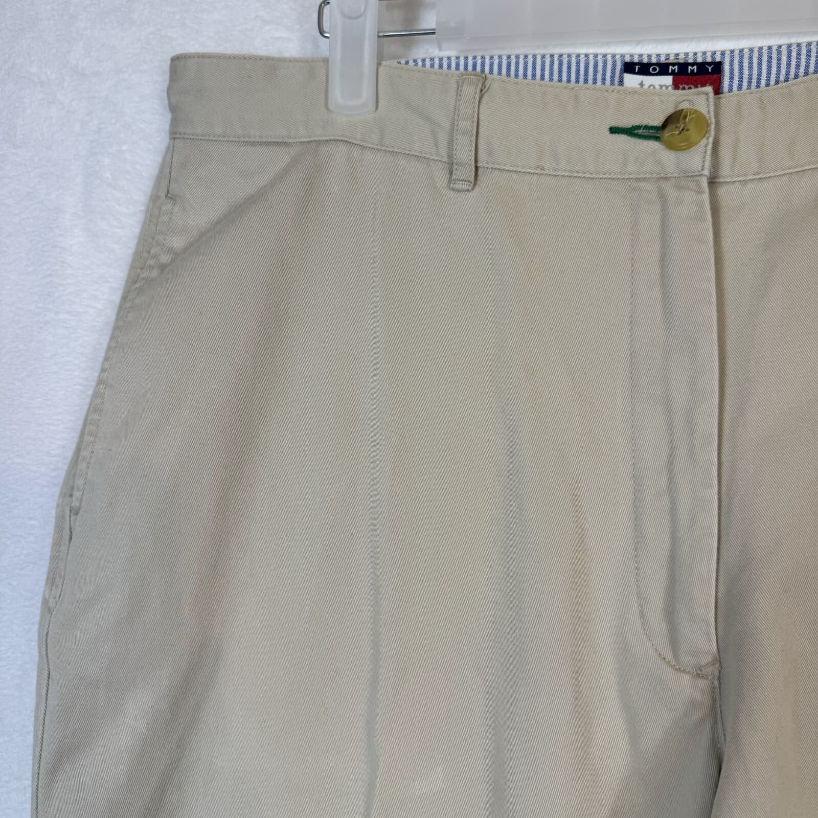 Tommy Hilfiger Chino Pants Women's 16/32 Mallet Cotton High-Rise Straight W406 - Thumbnail 4