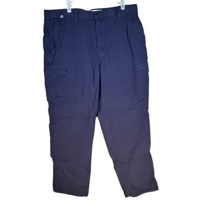 Carhartt FR Cargo Pants Mens 38x30 Blue Westex DH CAT2 Arc Flash Workwear - Image 1
