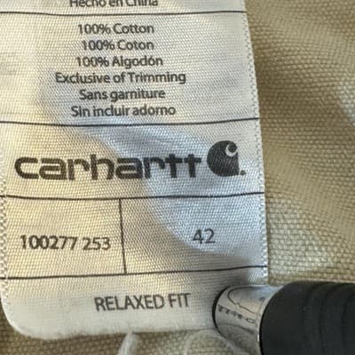 Carhartt Cargo Shorts Mens 42 Beige Relaxed Fit Workwear Utility Pockets - Thumbnail 5