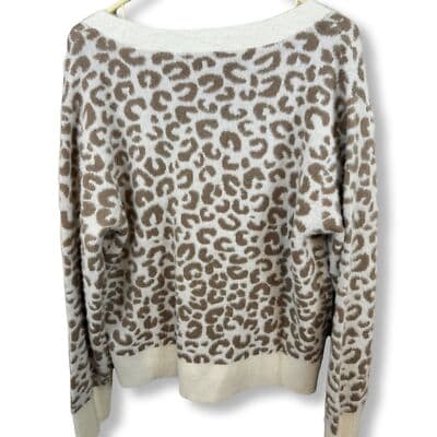 Violets & Roses Women’s XL Tan Brown Cardigan Sweater Soft Knit Open Front W 50 - Thumbnail 2