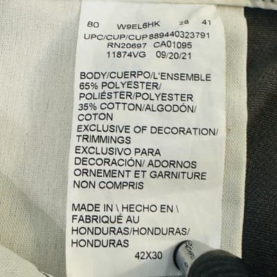 Dickies Pants Boys XL 40x30 Gray Chino Twill Polyester Cotton Zip Honduras - Thumbnail 8