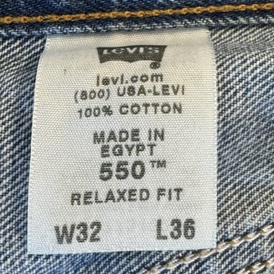 Levi's 550 Jeans Mens 32x34 Blue Relaxed Fit Tapered Leg Medium Wash - Thumbnail 5
