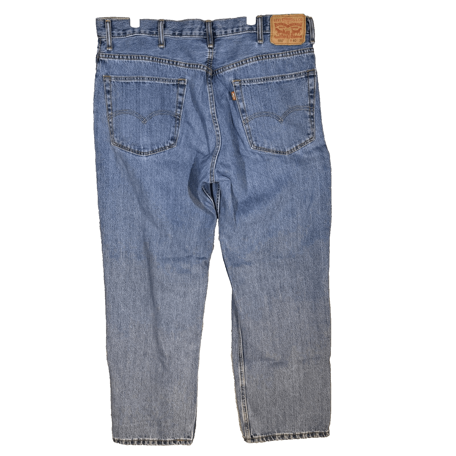 Levi's 550 Jeans Mens 40x30 Blue Relaxed Fit Tapered Leg Denim Red Tab - Thumbnail 2