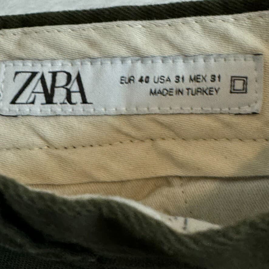 Zara Basic Pants Men’s 31 Gray Flat Front Business Casual Trousers W 353 - Thumbnail 6