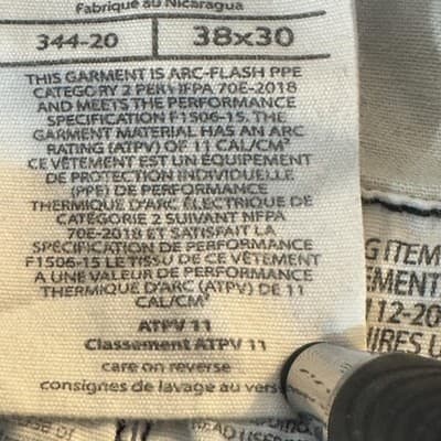 Carhartt FR Cargo Pants Mens 38x30 Blue Westex DH CAT2 Arc Flash Workwear - Thumbnail 5