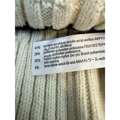 Zara Sweater Women’s S Beige Brown Striped Cowl Neck Pullover Cozy Knit W 45 - Thumbnail 6