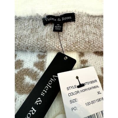 Violets & Roses Women’s XL Tan Brown Cardigan Sweater Soft Knit Open Front W 50 - Thumbnail 3