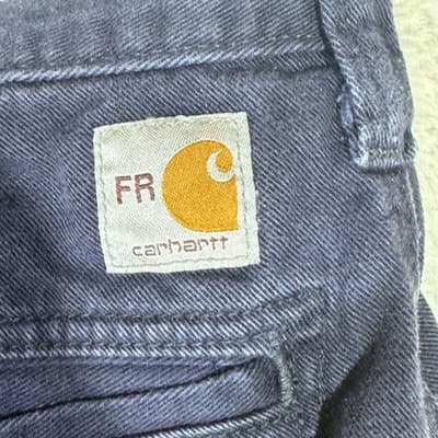 Carhartt FR Pants Mens 34x28 Navy Flame Resistant Reflective Tape CAT2 Work - Thumbnail 3