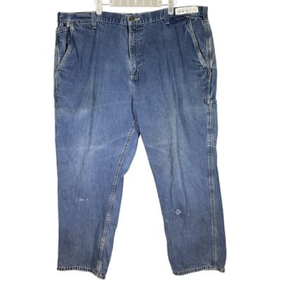 Carhartt FR Work Jeans Mens 44x28 CAT2 Arc Flash Denim Workwear (44x28) - Image 1