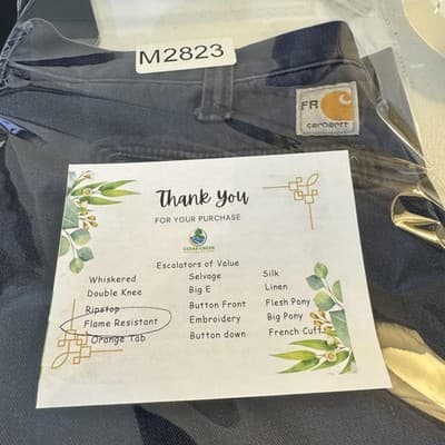 Carhartt FR Work Pants Mens 36x34 CAT2 Arc Flash NFPA70E Blue (36x34) - Thumbnail 8