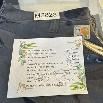 Carhartt FR Work Pants Mens 36x34 CAT2 Arc Flash NFPA70E Blue (36x34) - Thumbnail 9