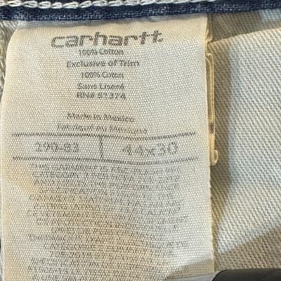 Carhartt FR Work Jeans Mens 44x28 CAT2 Arc Flash Denim Workwear (44x28) - Thumbnail 9