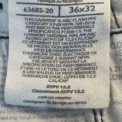 Carhartt FR Work Pants Mens 36x32 CAT2 Arc Flash NFPA70E (36x32) - Thumbnail 5