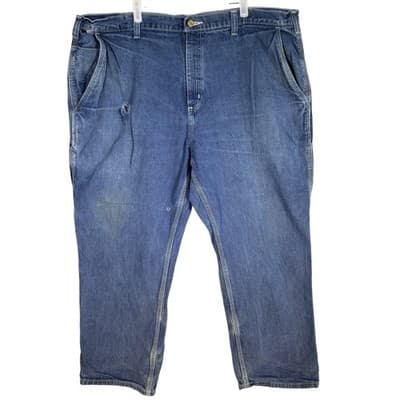 Carhartt FR Work Jeans Mens 44x28 CAT2 Arc Flash Denim Workwear (44x28) - Image 1