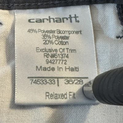 Carhartt Pants Mens 36x28 Gray Relaxed Fit Ripstop Workwear Utility Heavy Duty - Thumbnail 9