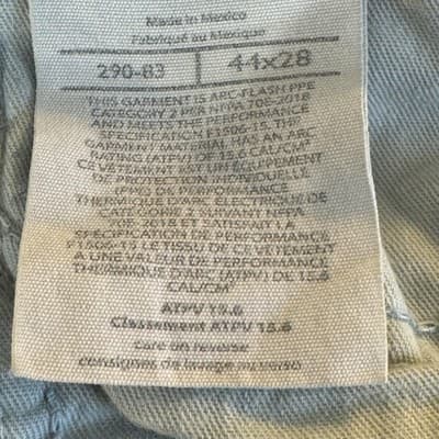 Carhartt FR Work Jeans Mens 44x28 CAT2 Arc Flash Denim Workwear (44x28) - Thumbnail 7