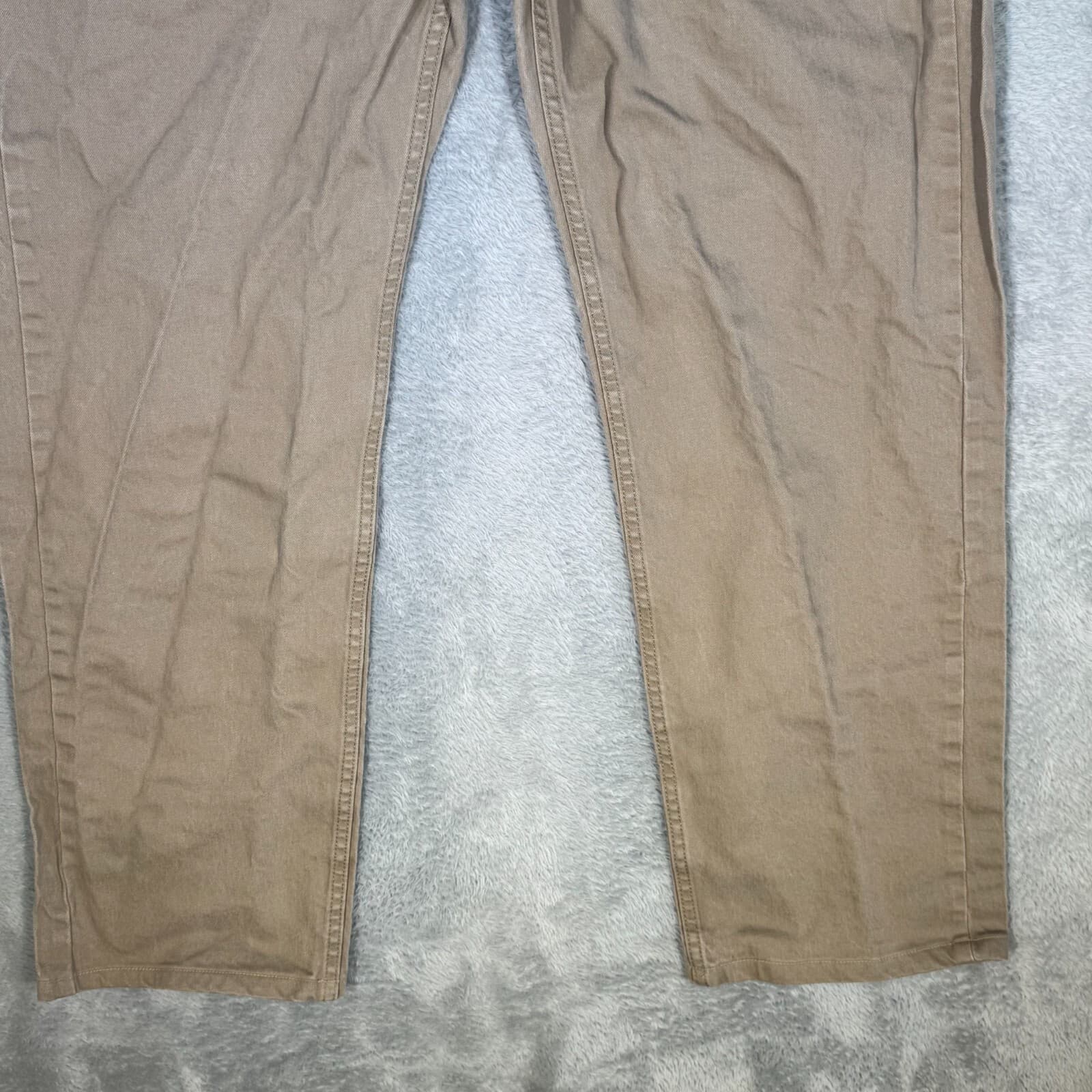 Levis 505 Jeans Mens 40x32 Regular Fit Mid Rise Tan Straight Leg Denim - Thumbnail 5