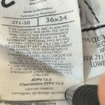 Carhartt FR Work Pants Mens 36x34 CAT2 Arc Flash NFPA70E Blue (36x34) - Thumbnail 6