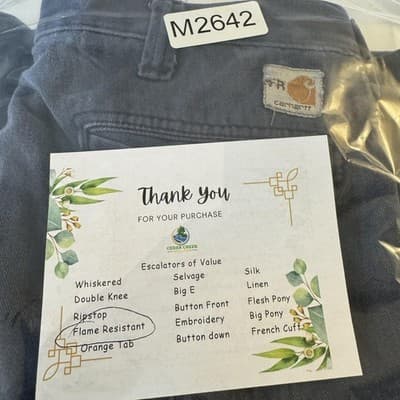 Carhartt FR Work Pants Mens 38x32 CAT2 Arc Flash NFPA70E Navy (38x32) - Thumbnail 10