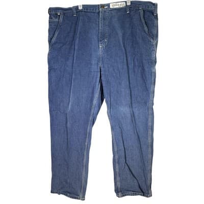 Carhartt FR Work Jeans Mens 46x32 CAT2 Arc Flash Denim Workwear (46x32) - Image 1