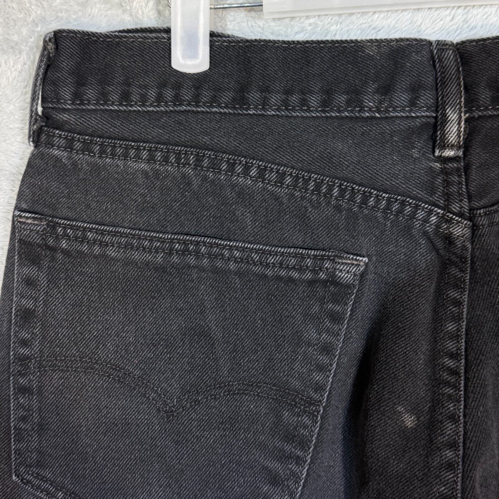 Levis 505 Jeans Mens 36x29 Black Denim Regular Fit Mid Rise Straight Leg - Thumbnail 6