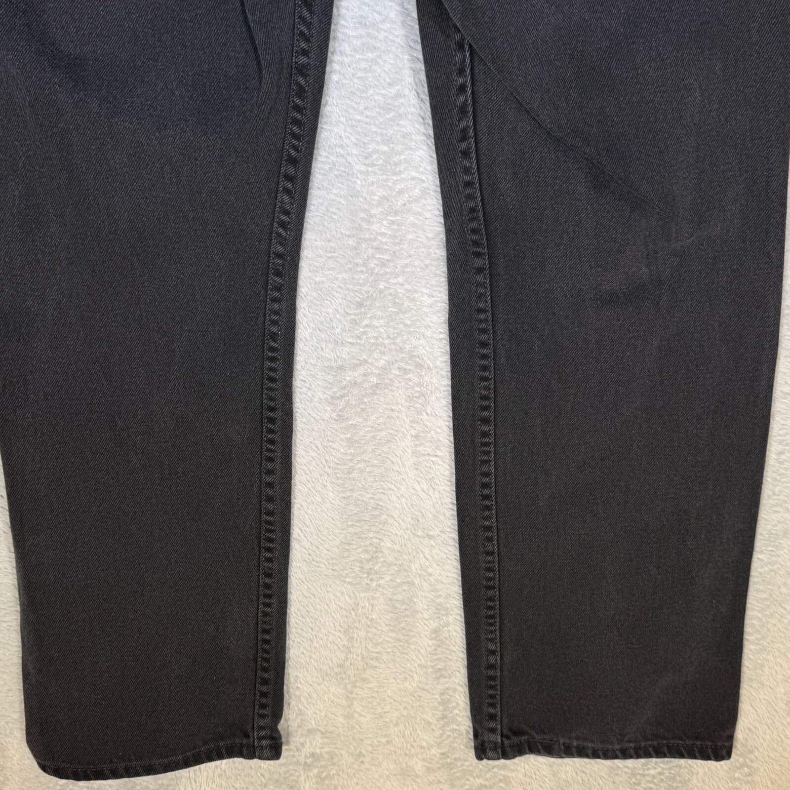 Levis 505 Jeans Mens 36x29 Black Denim Regular Fit Mid Rise Straight Leg - Thumbnail 9